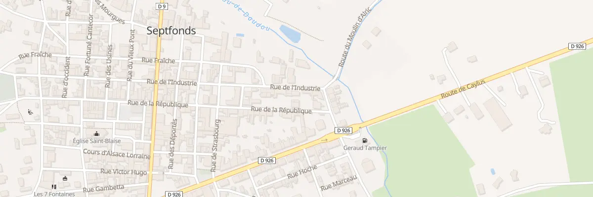 Plan du 5 Rue de l’Industrie à Septfonds