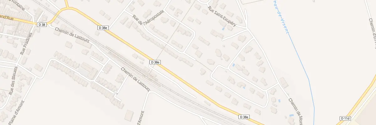 Plan du 230 Rue Jacqueline Auriol à Baziège