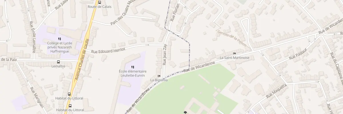 Plan du 14 Rue Jean Zay à Boulogne-sur-Mer