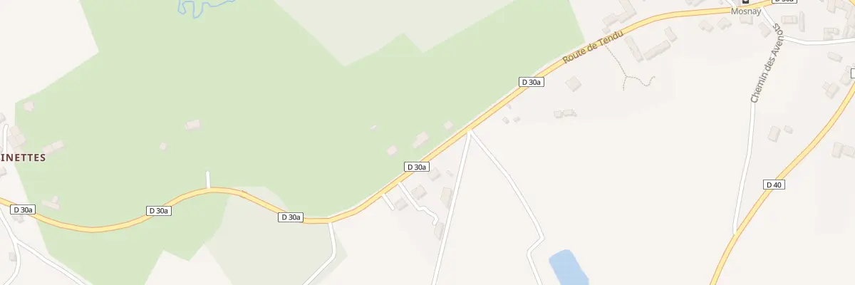 Plan du 42 Rte de Tendu à Mosnay