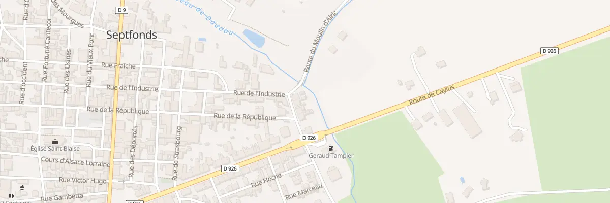 Plan du 6 Rue Fermat à Septfonds