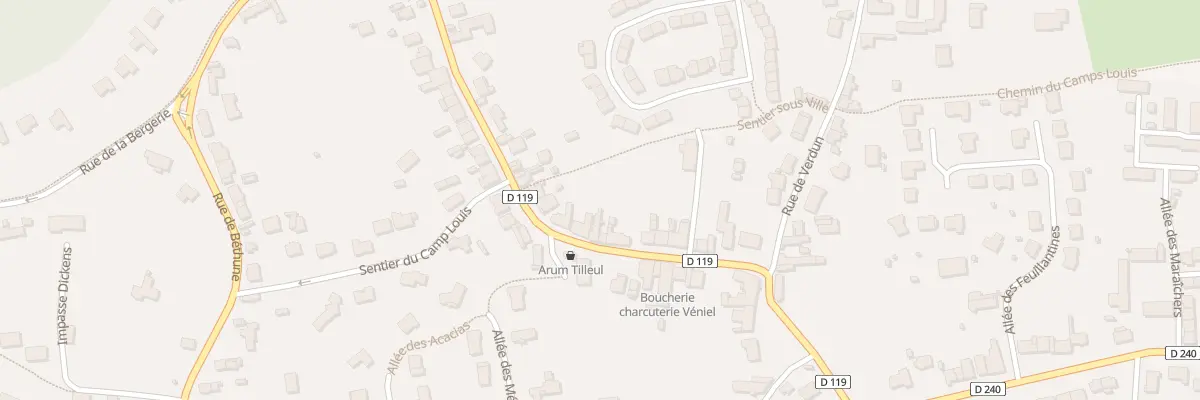 Plan du 20 Rue de la Paix à Condette