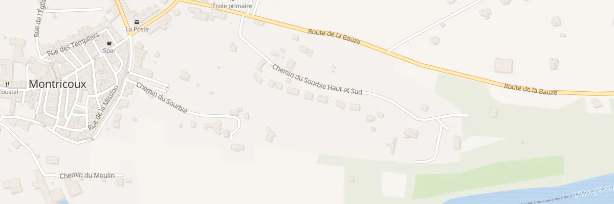 Plan du 16 Che Sourbie Haut et Sud à Montricoux