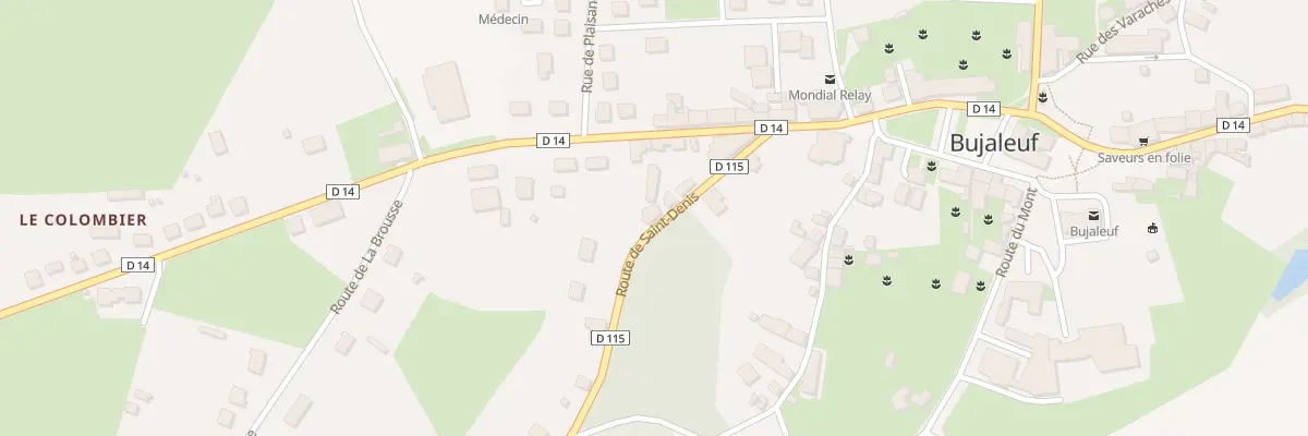 Plan du 16 Rte de Saint Denis à Bujaleuf