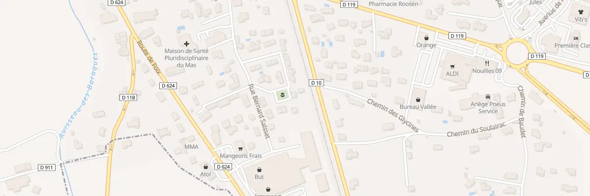 Plan du 23 Rue Bernard Saisset à Pamiers
