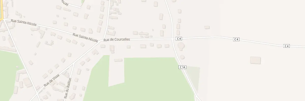 Plan de la Rue de Courcelles à Aigneville
