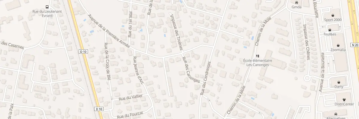 Plan du 20 Av de la Premiere Armee à Pamiers