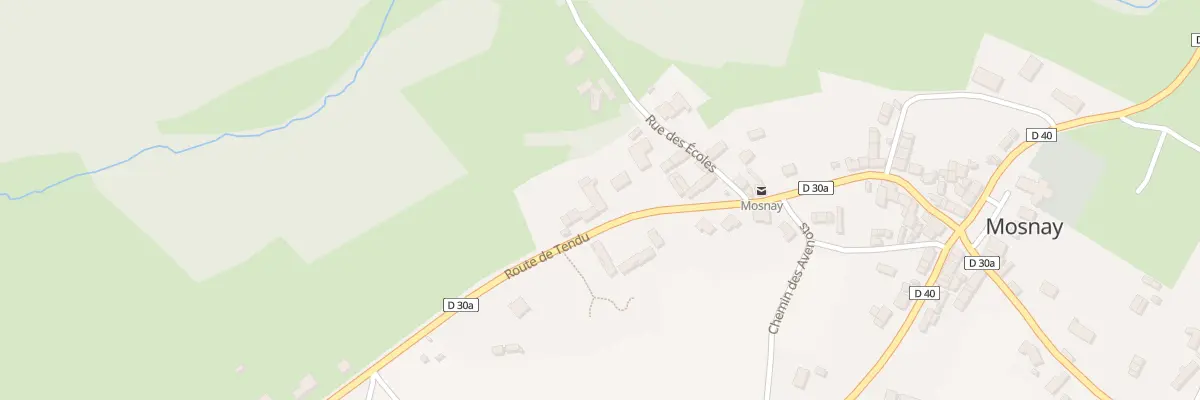 Plan du 38 Rte de Tendu à Mosnay