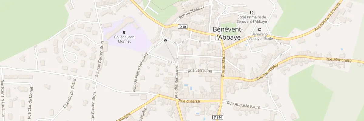 Plan du 7 Pl de La République à Bénévent-l’Abbaye