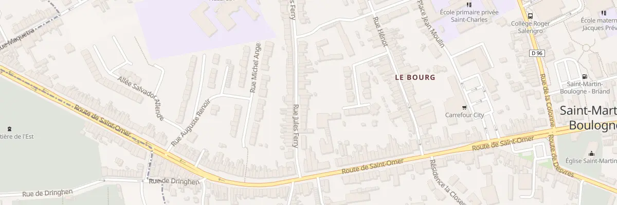 Plan du 28 Rue Jules Ferry à Saint-Martin-Boulogne