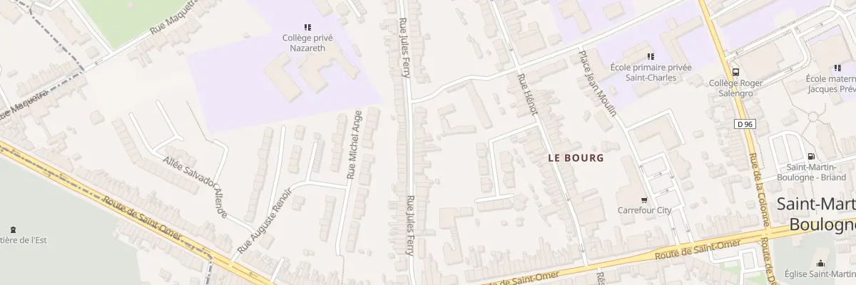 Plan du 52 Rue Jules Ferry à Saint-Martin-Boulogne