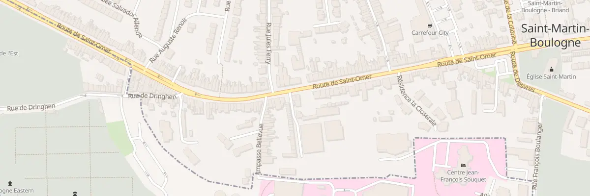 Plan du 114 Rte de Saint Omer à Saint-Martin-Boulogne
