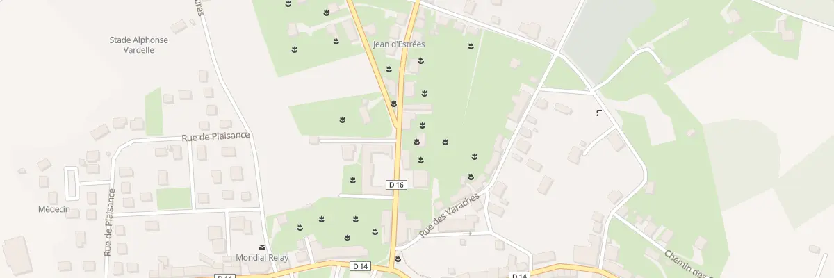 Plan du 14 Rte des Lacs à Bujaleuf