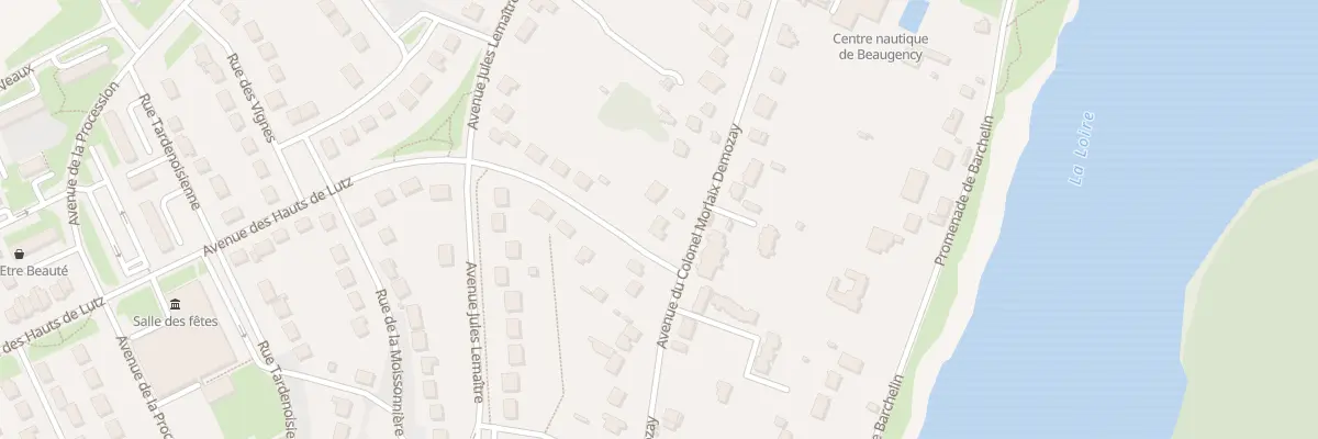 Plan du 20 Av du Col Morlaix Demozay à Beaugency