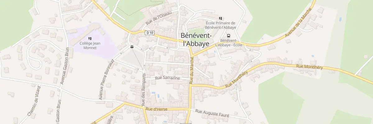 Plan du 6 Rue du Marché à Bénévent-l’Abbaye