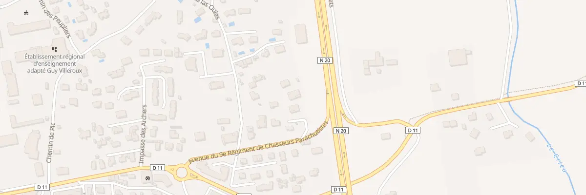 Plan du 9001 Av du 9 Eme R.C.P. à Pamiers