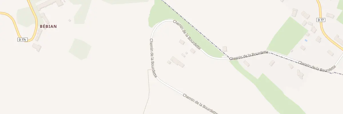 Plan de La Bourdette à Gauré