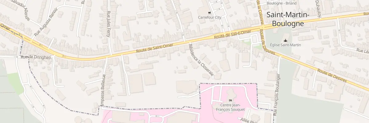 Plan du 160 Rte de Saint Omer à Saint-Martin-Boulogne