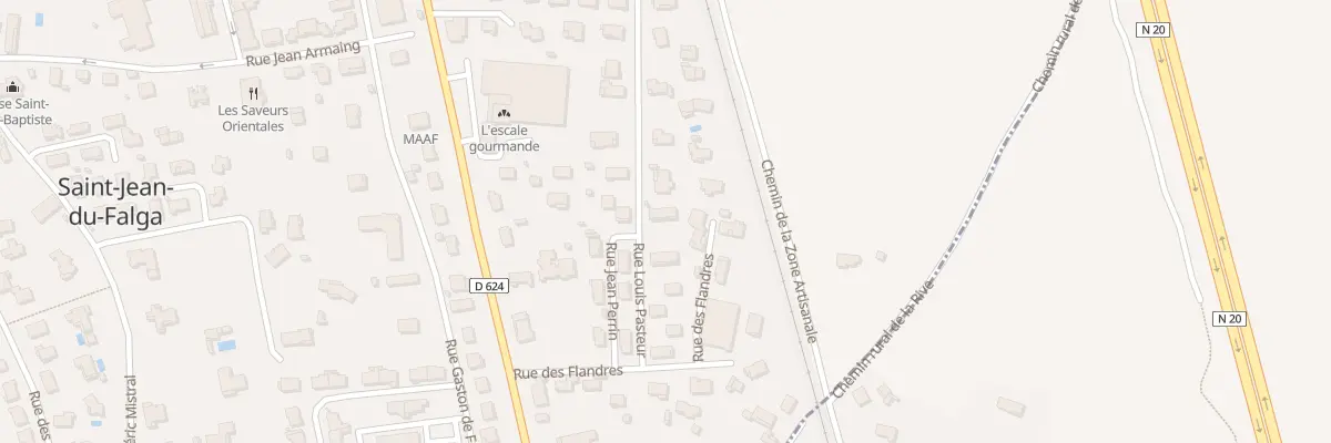 Plan du 12 Rue Louis Pasteur à Saint-Jean-du-Falga