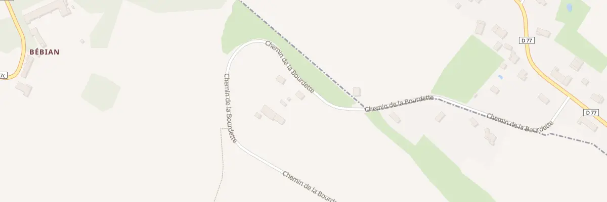 Plan du 501 Che de la Bourdette à Gauré