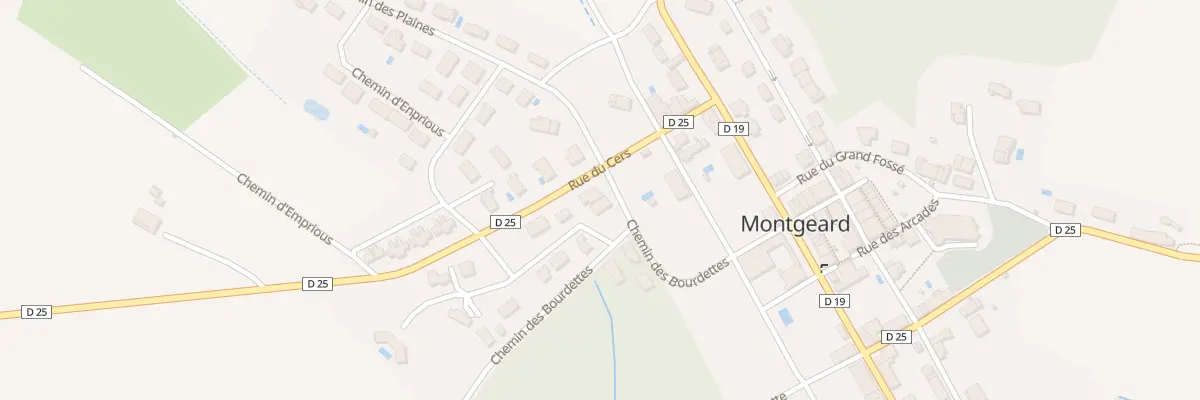 Plan du 195 Che des Bourdettes à Montgeard