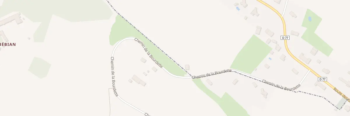 Plan du 386 Che de la Bourdette à Saint-Pierre