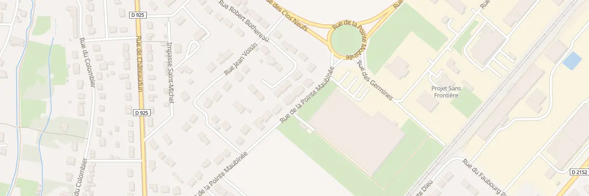 Plan du 25 Rue de la Pointe Maubinée à Beaugency