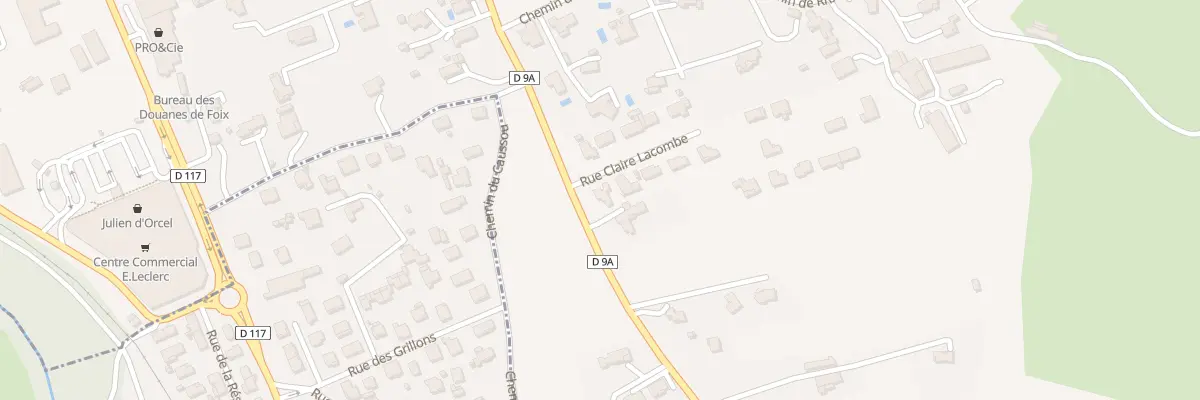 Plan du 2 Rue Claire Lacombe à Foix