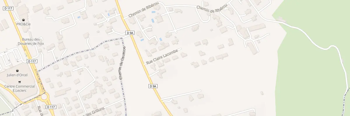 Plan du 8 Rue Claire Lacombe à Foix
