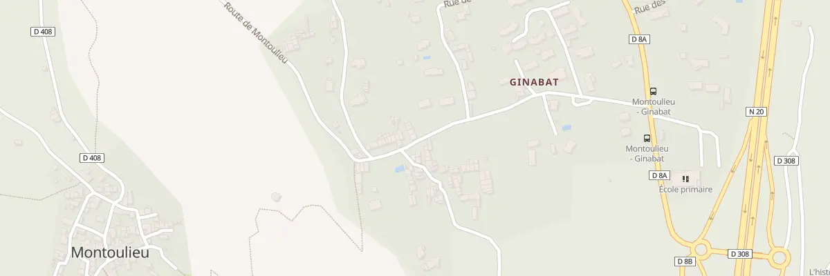 Plan du 12 Ginabat à Montoulieu