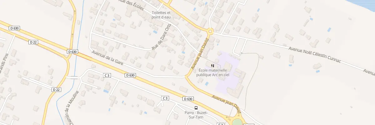 Plan du 93 Av Jean DAVID à Buzet-sur-Tarn
