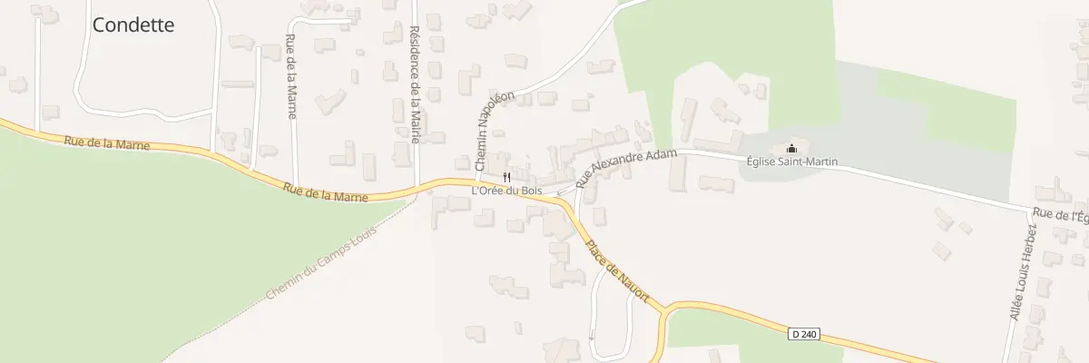 Plan du 12 Rue de la Marne à Condette