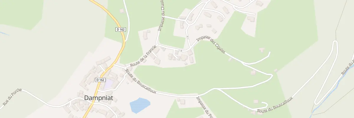 Plan du 190 Rte De La Francie à Dampniat