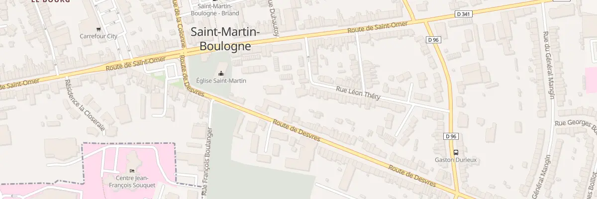 Plan du 22 Rue Leon Thery à Saint-Martin-Boulogne
