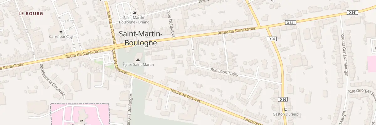 Plan du 16 Rue Leon Thery à Saint-Martin-Boulogne