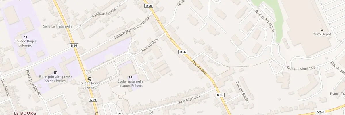 Plan du 45 Rue au Bois à Saint-Martin-Boulogne