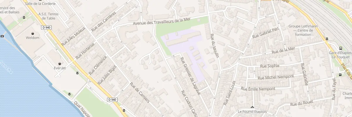Plan du 39 Rue Gressier de Lagrave à Étaples