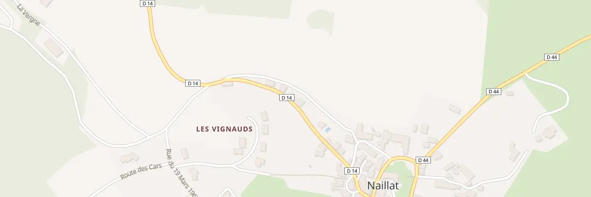 Plan du 14 Rte de Colondannes à Naillat
