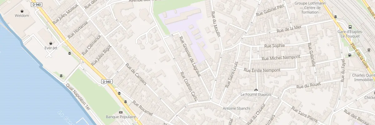 Plan du 17 Rue Gressier de Lagrave à Étaples