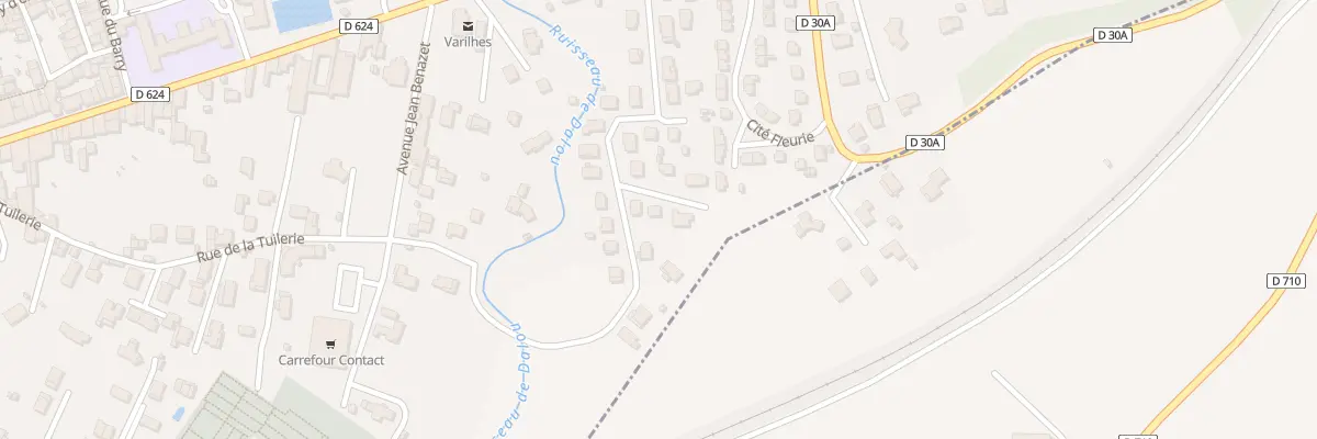 Plan du 21 Rue Jean Moulin à Varilhes