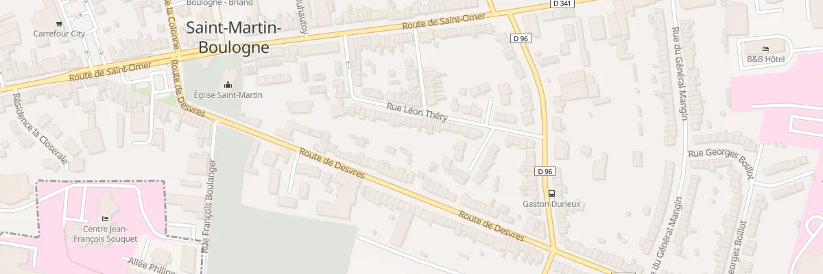 Plan du 50 Rue Leon Thery à Saint-Martin-Boulogne