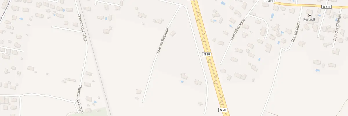 Plan du 9B Rue du Bessouil à Verniolle