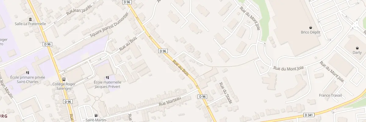 Plan du 38 Rue au Bois à Saint-Martin-Boulogne