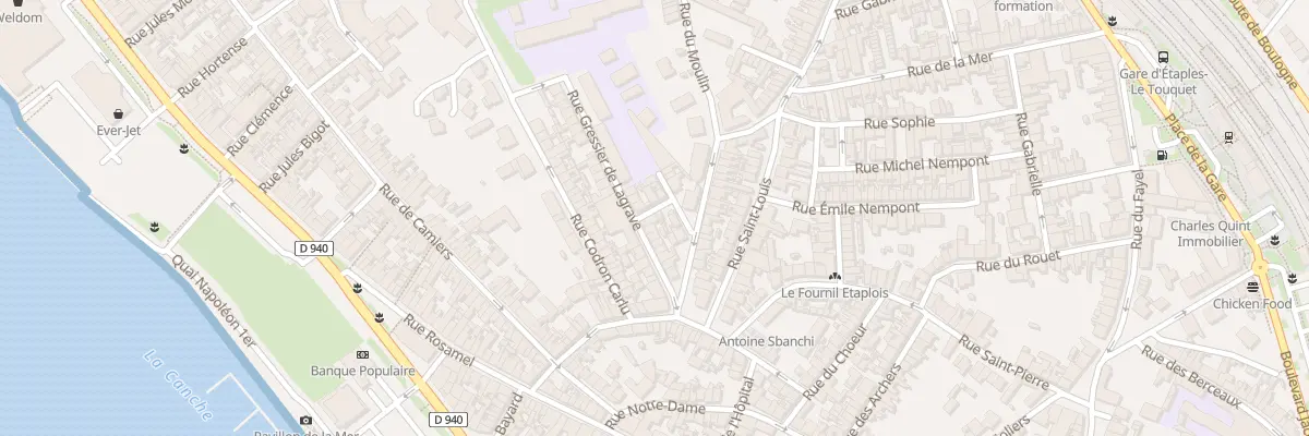 Plan du 18 Rue Gressier de Lagrave à Étaples