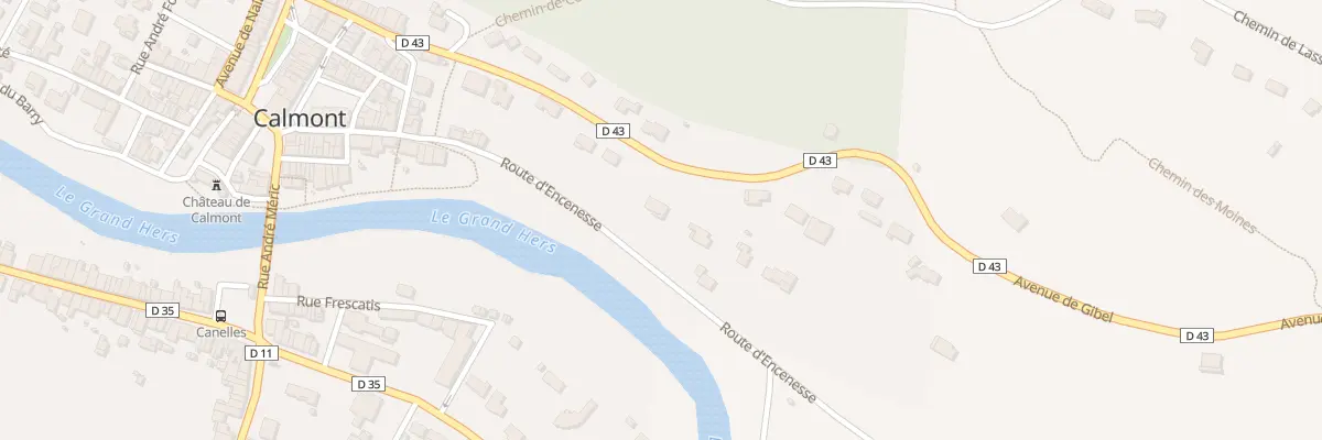 Plan du 13 Rte d’Encenesse à Calmont