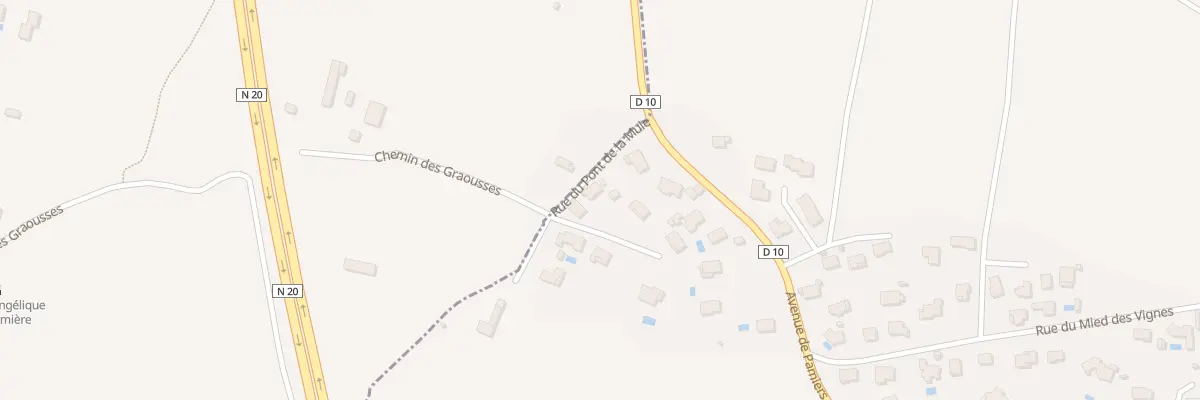 Plan du 1A Rue du Pont de la Mule à Verniolle