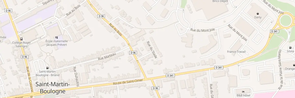 Plan du 6 Rue du Stade à Saint-Martin-Boulogne