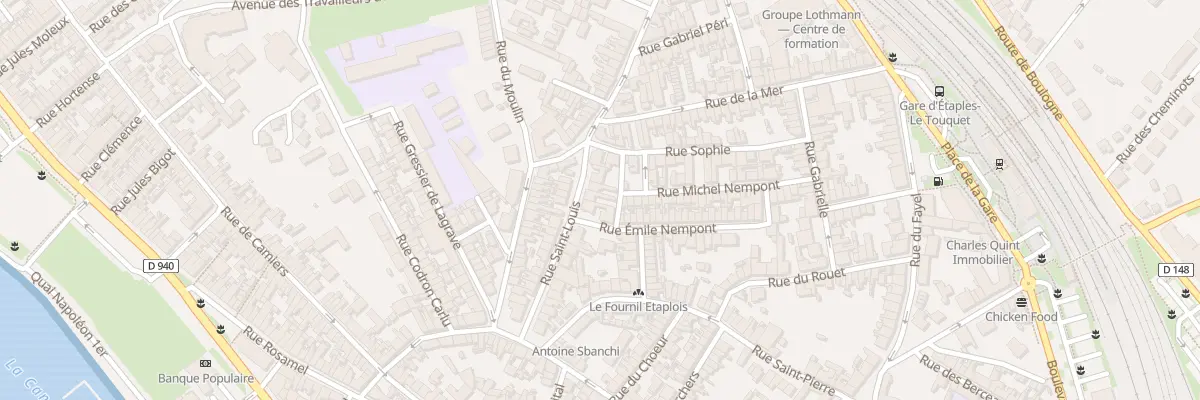 Plan du 28 Rue Saint-Louis à Étaples