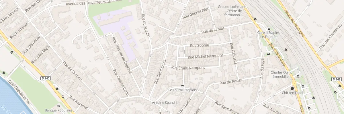 Plan du 30 Rue Saint-Louis à Étaples