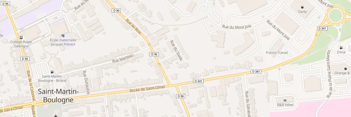 Plan du 9 Rue du Stade à Saint-Martin-Boulogne